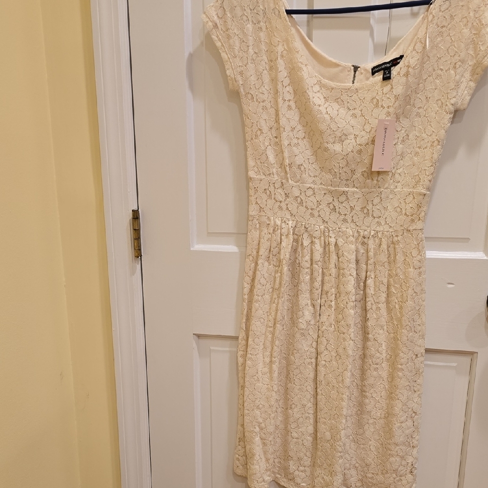 Banana Republic Cream Lace Dress